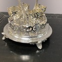 Silverplate Egg Cruet Stand Server Platform Tray 4