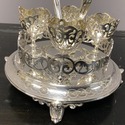 Silverplate Egg Cruet Stand Server Platform Tray 4