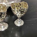 Silverplate Egg Cruet Stand Server Platform Tray 4