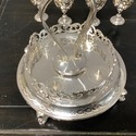 Silverplate Egg Cruet Stand Server Platform Tray 4