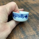 Meissen Open Salt Dip Blue White Floral Blue Onion