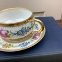 Dresden Germany Teacup Saucer Set HC Royal Crown G