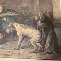 Antique Print Jack in Office Rescue Dog Sir Edwin 