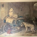 Antique Print Jack in Office Rescue Dog Sir Edwin 