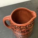 Tennessee TN Clayworks Redware Tall Pitcher Jug Ha
