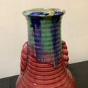 Carl Gebauer German Art Pottery Vase Bulbous Ribbe