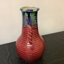Carl Gebauer German Art Pottery Vase Bulbous Ribbe