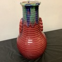 Carl Gebauer German Art Pottery Vase Bulbous Ribbe