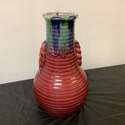 Carl Gebauer German Art Pottery Vase Bulbous Ribbe