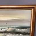 Oil Painting Seascape Nautical Crashing Waves Seag