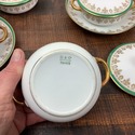 French Limoges Bernardaud Cream Soup Cups w Lids S