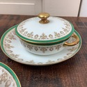 French Limoges Bernardaud Cream Soup Cups w Lids S