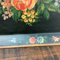 Vintage Toleware Tole Tray Hand Painted Metal Tray