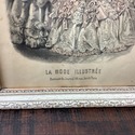 Set Vintage French Fashion Prints Shabby White Fra