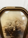 Antique Bubble Glass Picture Frame African America