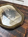 Antique Bubble Glass Picture Frame African America