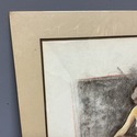Original Female Nude Charcoal Drawing Reg 1957 Pen
