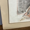 Original Female Nude Charcoal Drawing Reg 1957 Pen