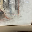 Original Female Nude Charcoal Drawing Reg 1957 Pen