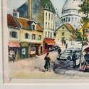 Vintage Parisian Street Scene Water Color Print Pe