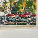Vintage Parisian Street Scene Water Color Print Pe
