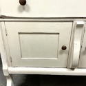 Antique Petite Sideboard Buffet w Mirror Oak Wood 