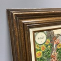 Vintage Art Nouveau Resin Etched August Aout Print