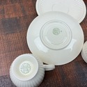 6 Wedgwood Demitasse Footed Teacups & Saucers Quee