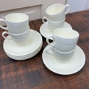 6 Wedgwood Demitasse Footed Teacups & Saucers Quee