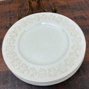 4 Wedgwood Queensware Dinner Plates Cream Color on