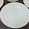 4 Wedgwood Queensware Dinner Plates Cream Color on