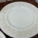 4 Wedgwood Queensware Dinner Plates Cream Color on