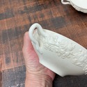 3 Flat Cream Soup Bowls Wedgwood Cream Color on Cr