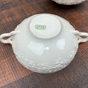 3 Flat Cream Soup Bowls Wedgwood Cream Color on Cr