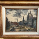 Piazza Navona Rome Italy Etching Resin Art Scene G