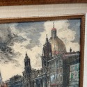 Piazza Navona Rome Italy Etching Resin Art Scene G