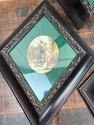 5 Vintage MCM Diamond Shaped Framed Prints Histori