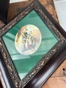 5 Vintage MCM Diamond Shaped Framed Prints Histori