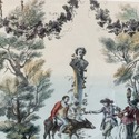Lithograph Print Feste Bacchique French Rococo The