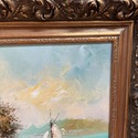 Oil Painting on Canvas Italian European Fishing Bo