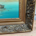 Oil Painting on Canvas Italian European Fishing Bo