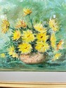 Yellow Flowers Still Life Watercolor Painting Sign