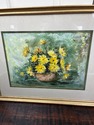 Yellow Flowers Still Life Watercolor Painting Sign