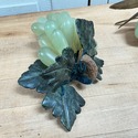 Vintage Polished Jade Grape Cluster and Plum Green