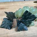 Vintage Polished Jade Grape Cluster and Plum Green