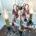 Set Vintage French Girandole Table Lamp Candelabra