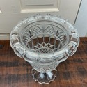 Tall Stunning Lead Crystal Vase 12" Tall Footed Ba