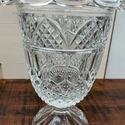 Tall Stunning Lead Crystal Vase 12" Tall Footed Ba