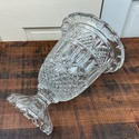 Tall Stunning Lead Crystal Vase 12" Tall Footed Ba