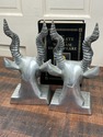 Arthur Court MCM Antelope Gazelle Bookends Silver 